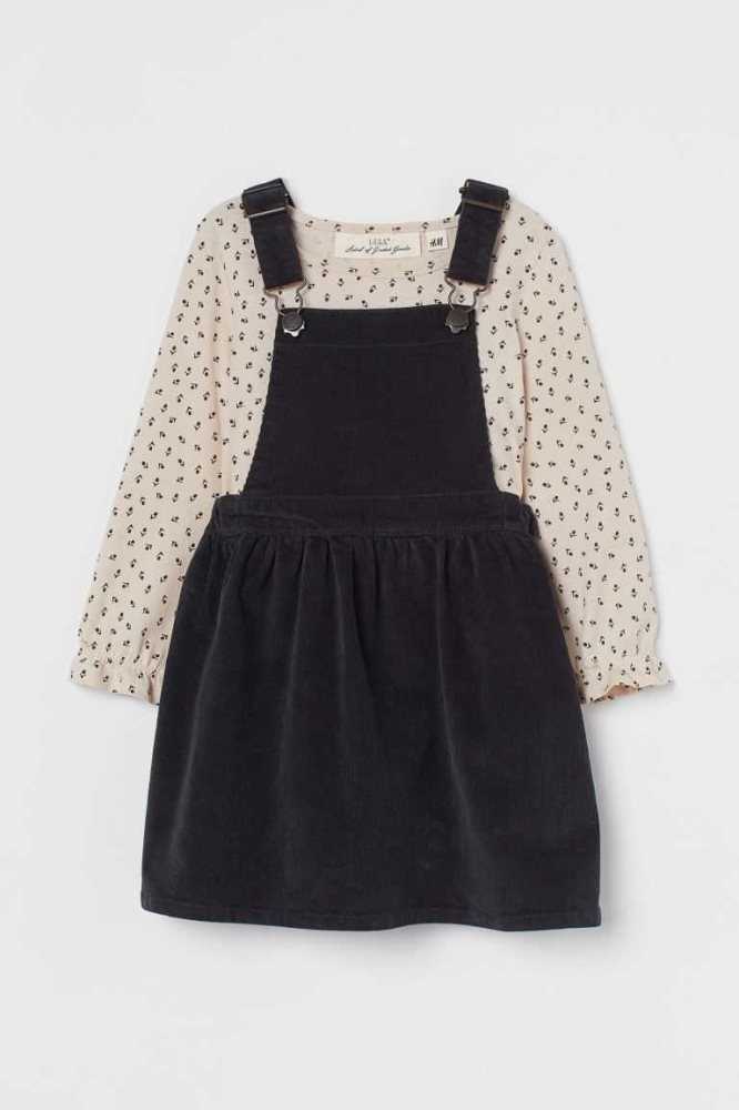 Una sola pieza H&M 2-piece Algodon Niños Beige Oscuro Rosas | 570468QDP