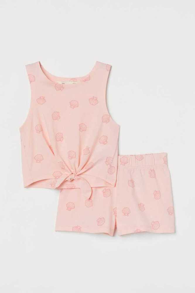 Una sola pieza H&M 2-piece Algodon Niños Rosas Claro Multicolor | 601928WQJ