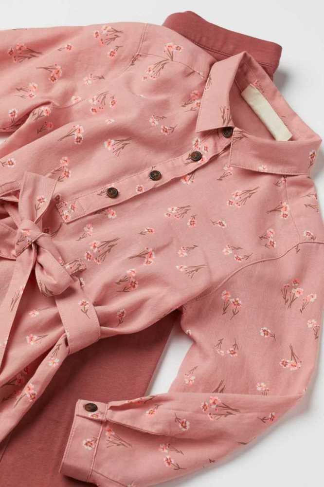 Una sola pieza H&M 2-piece Algodon Niños Rosas Oscuro | 690241DWT