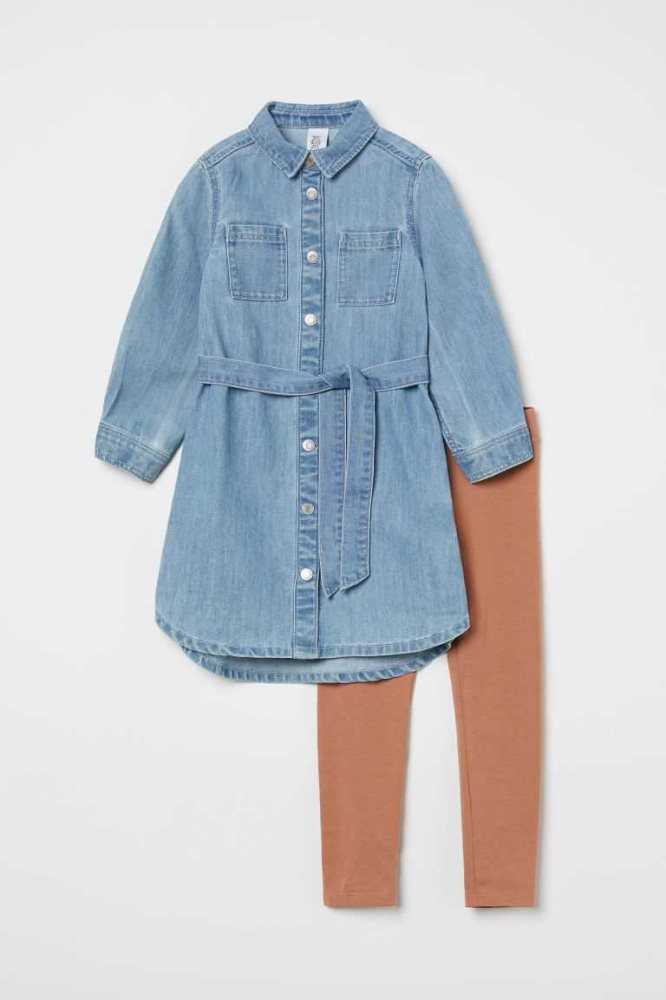 Una sola pieza H&M 2-piece Algodon Niños Azules Rosas | 851624AIT