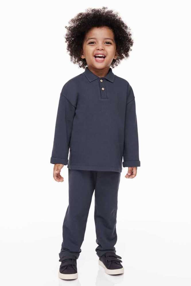 Una sola pieza H&M 2-piece Algodon Niños Azul Marino Azules | 950241DUO