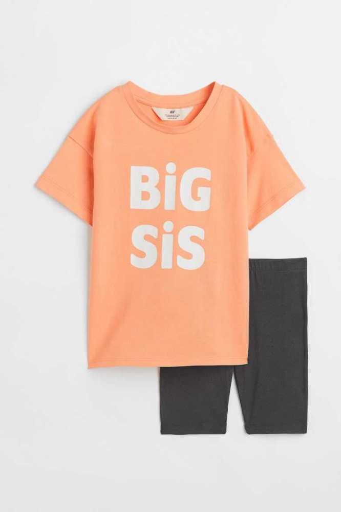 Una sola pieza H&M 2-piece Algodon Sibling Niños Rosas | 260381YHD