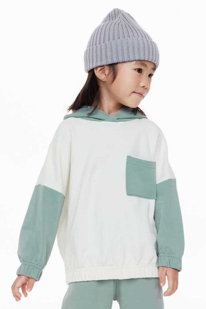 Una sola pieza H&M 2-piece Algodon Sweatshirt Niños Verde Oliva Verdes Beige Blancos | 854792GUX