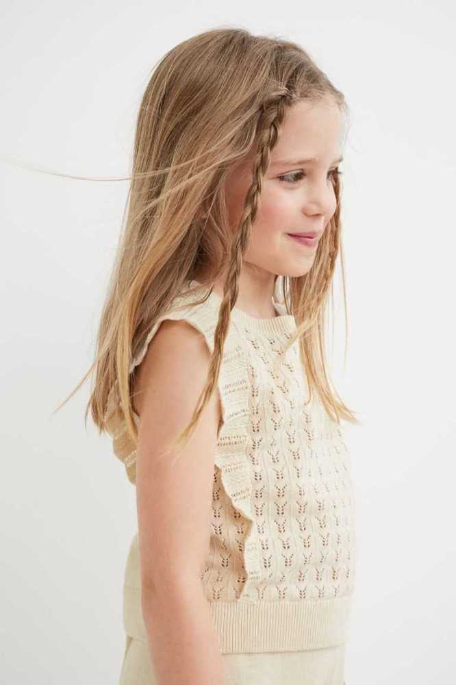 Una sola pieza H&M 2-piece Fine-knit Algodon Niños Beige Claro | 684913AFB