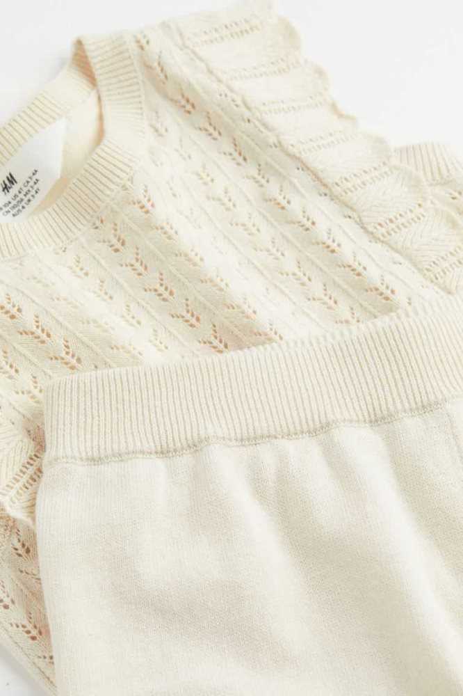 Una sola pieza H&M 2-piece Fine-knit Algodon Niños Beige Claro | 684913AFB