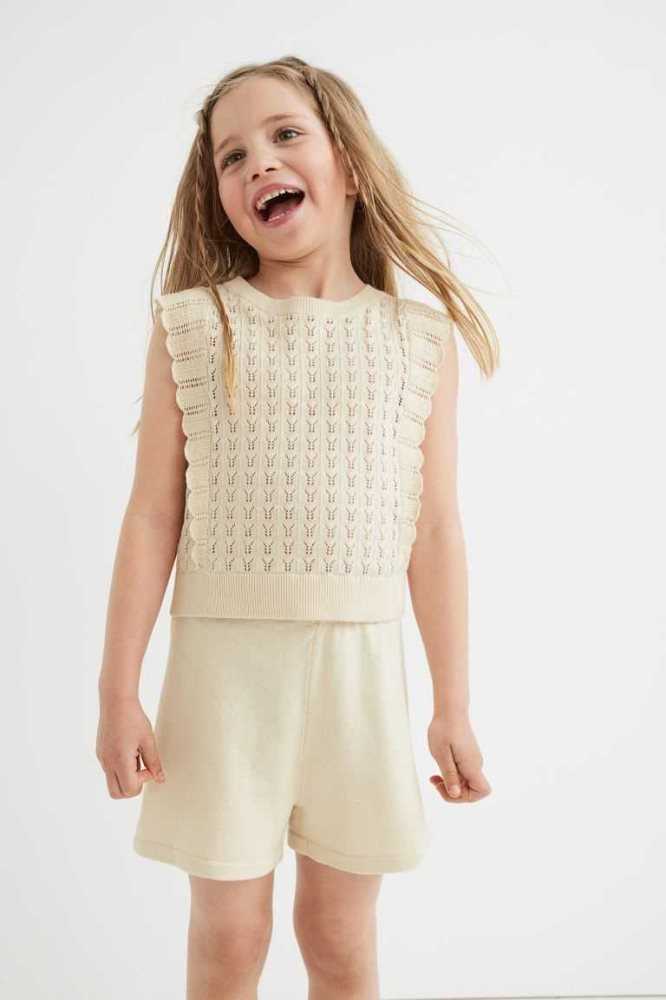 Una sola pieza H&M 2-piece Fine-knit Algodon Niños Beige Claro | 684913AFB