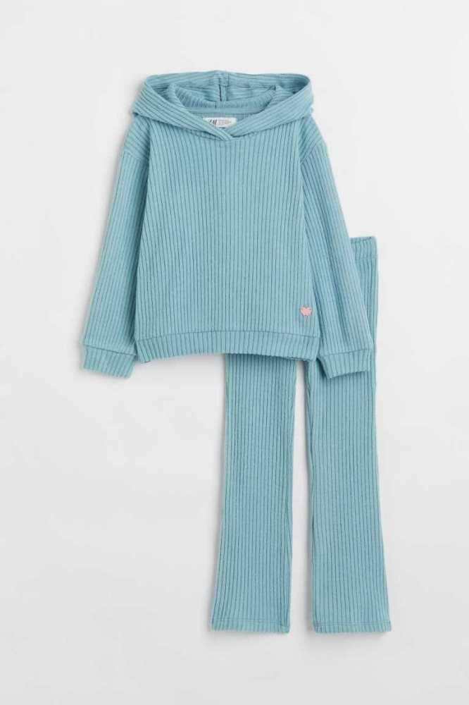 Una sola pieza H&M 2-piece Hoodie and Leggings Niños Beige Oscuro | 382560MOB