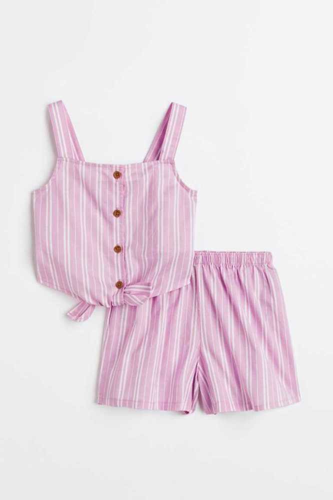 Una sola pieza H&M 2-piece Patterned Niños Rosas Claro | 481795KIF