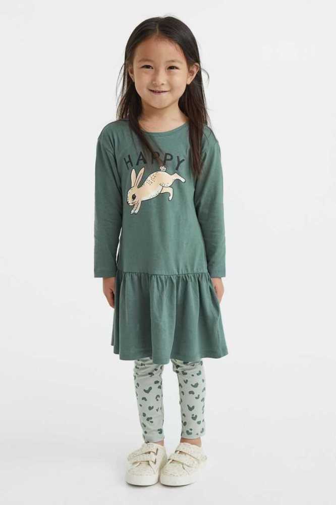 Una sola pieza H&M 2-piece Printed Algodon Jersey Niños Rosas | 871604HBK