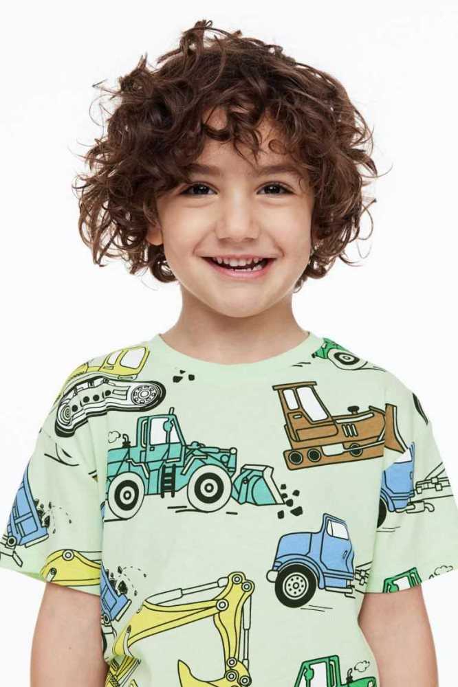 Una sola pieza H&M 2-piece Printed Niños Verdes Claro | 073812MSZ