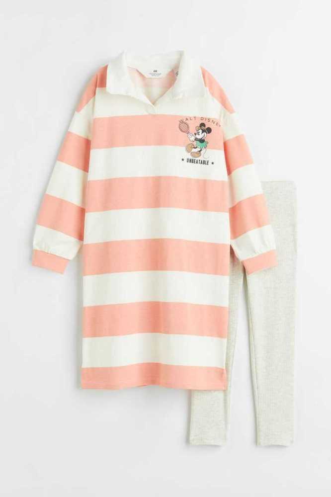 Una sola pieza H&M 2-piece Printed Niños Albaricoque Claro | 234509VLW