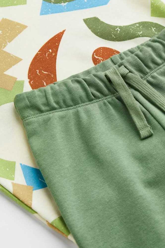 Una sola pieza H&M 2-piece Printed Niños Verdes | 326741LWO