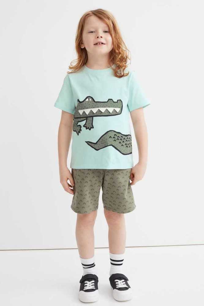 Una sola pieza H&M 2-piece Printed Niños Grises Oscuro | 347892LPT