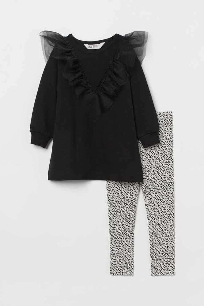 Una sola pieza H&M 2-piece Printed Niños Rosas Negros | 382479SFO