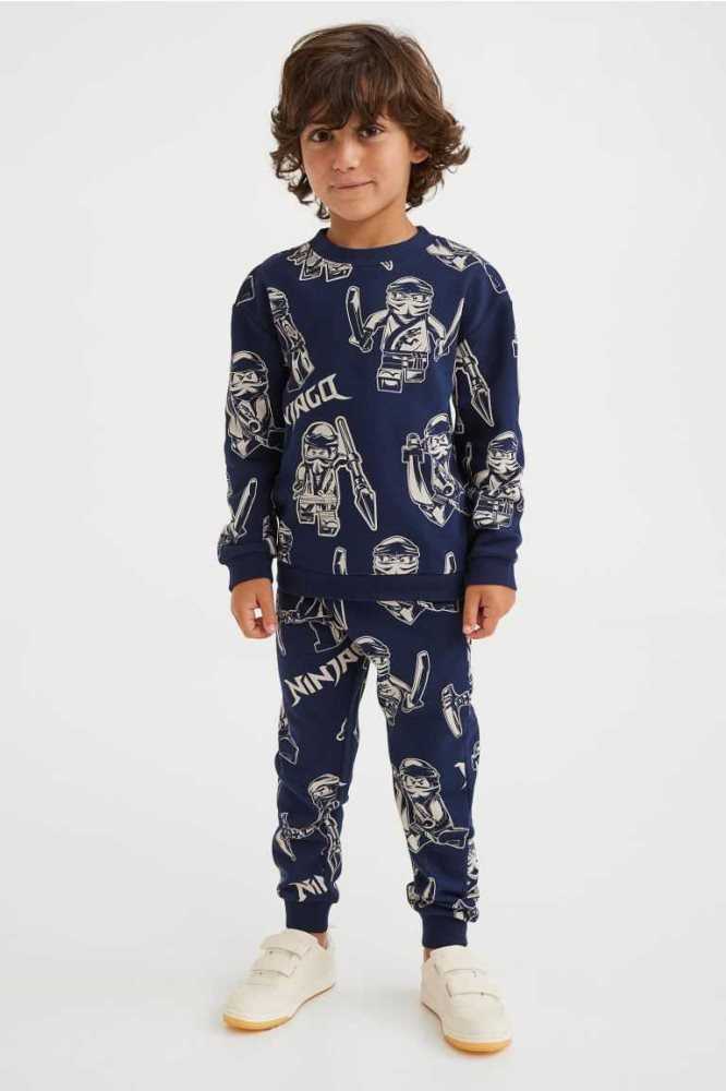 Una sola pieza H&M 2-piece Printed Sweatshirt Niños Grises Claro | 247063CGS