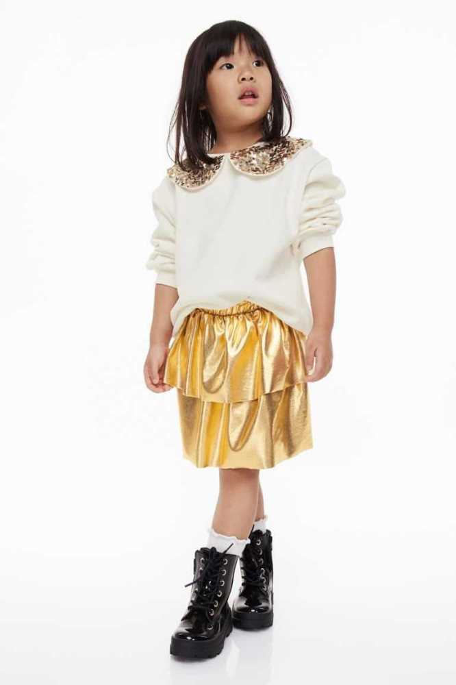 Una sola pieza H&M 2-piece Shimmery Niños Blancos Dorados | 307586ZAF