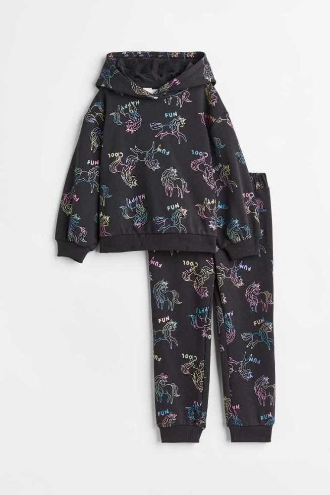 Una sola pieza H&M 2-piece Sweatshirt Niños Morados | 269714DOS