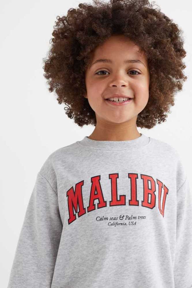 Una sola pieza H&M 2-piece Sweatshirt Niños Grises Claro | 638725TLN