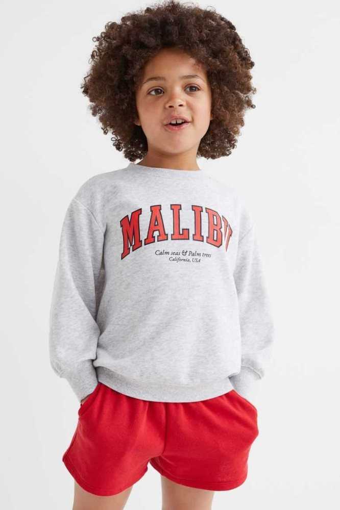 Una sola pieza H&M 2-piece Sweatshirt Niños Grises Claro | 638725TLN