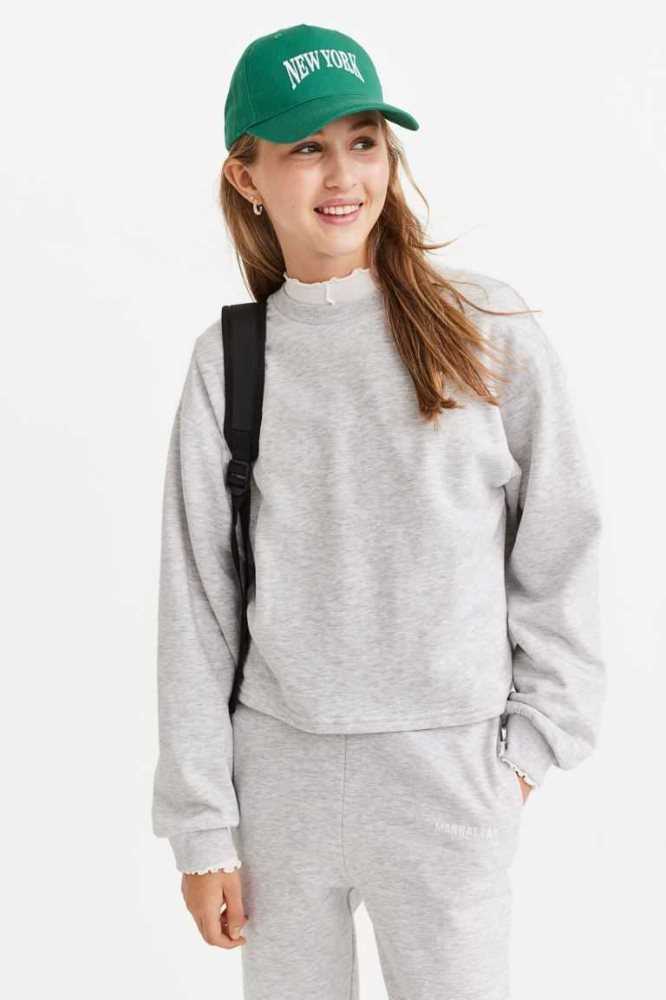 Una sola pieza H&M 2-piece Sweatshirt Niños Morados | 645307AFM