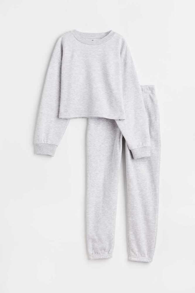 Una sola pieza H&M 2-piece Sweatshirt Niños Morados | 645307AFM