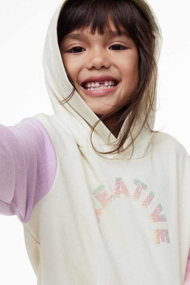 Una sola pieza H&M 2-piece Sweatshirt Niños Beige Blancos | 730849PNC