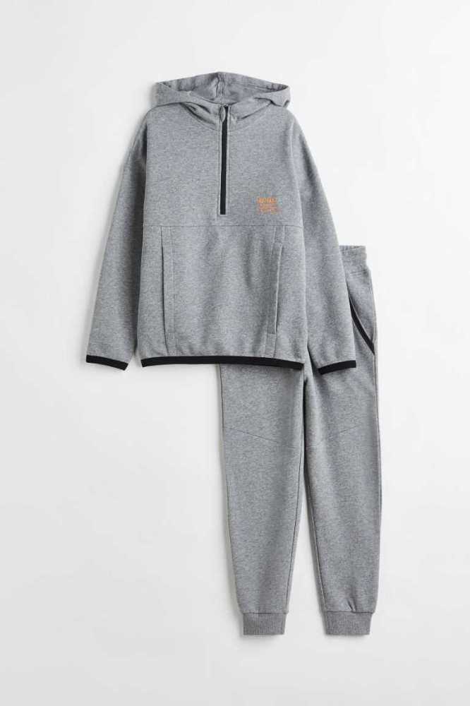 Una sola pieza H&M 2-piece Sweatshirt Niños Grises | 906547SGZ