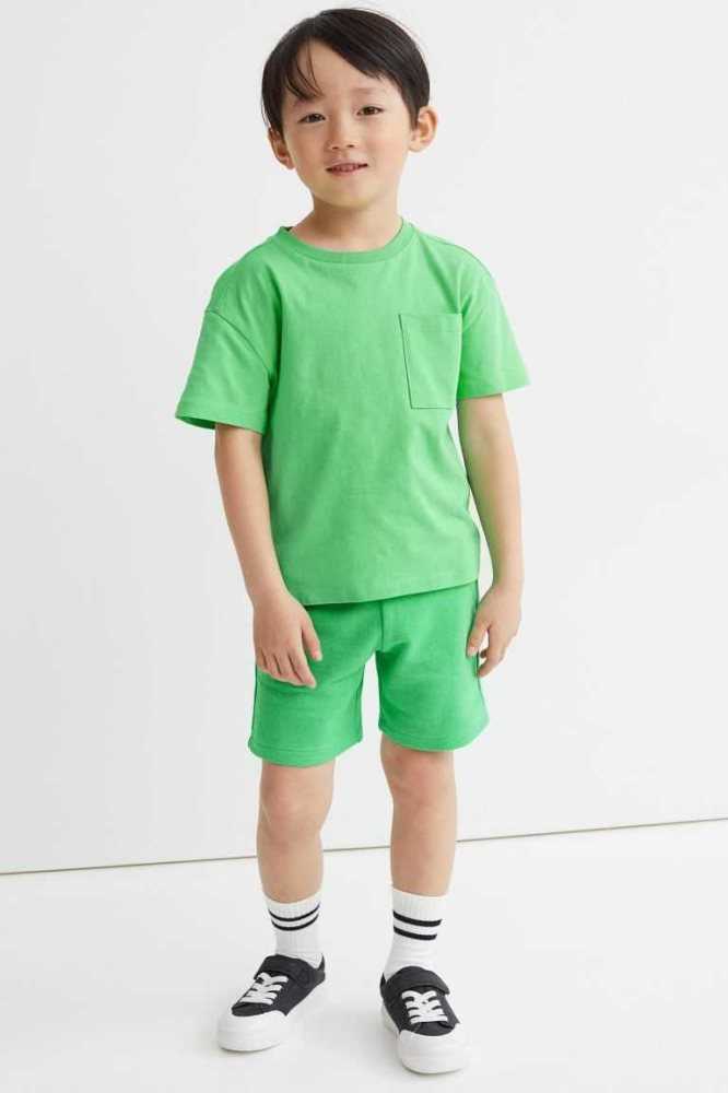 Una sola pieza H&M 2-piece T-shirt and Shorts Niños Morados | 456372JEN