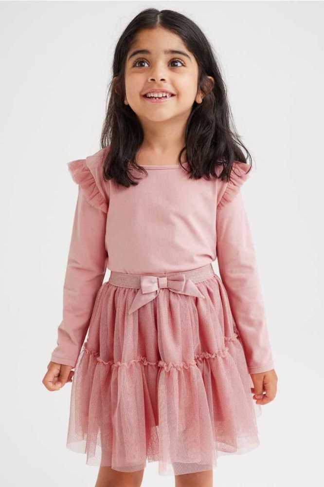 Una sola pieza H&M 2-piece Tulle Niños Rojos Oscuro | 458179QSV