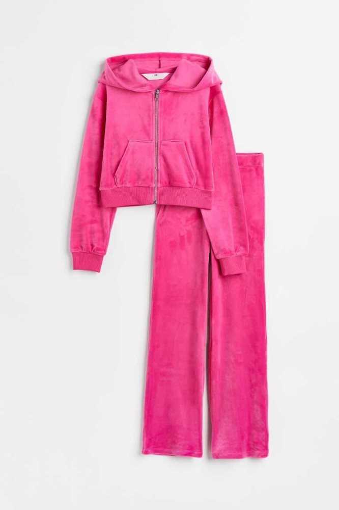 Una sola pieza H&M 2-piece Velour Niños Negros | 904283WVT