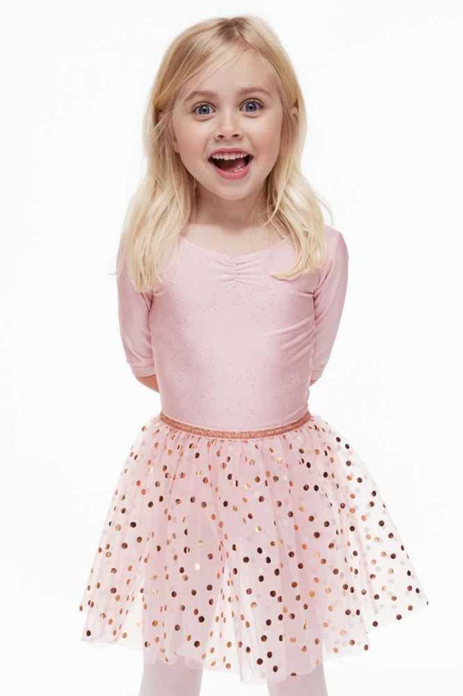 Una sola pieza H&M 2-piece dance costume Niños Rosas Claro Rosas Dorados | 390428KAP