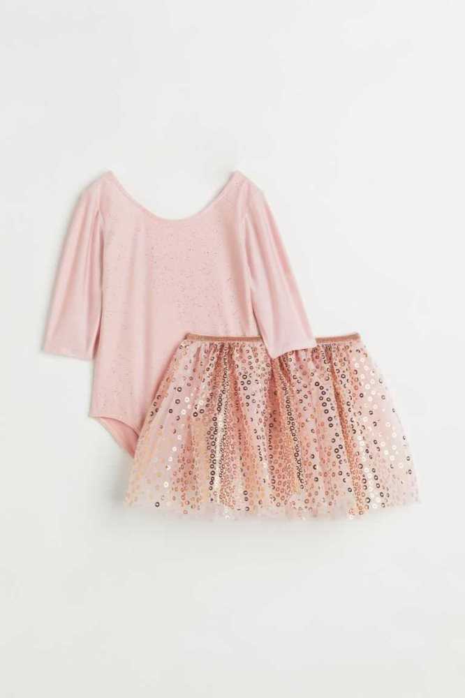 Una sola pieza H&M 2-piece dance costume Niños Rosas Claro | 498026AXT