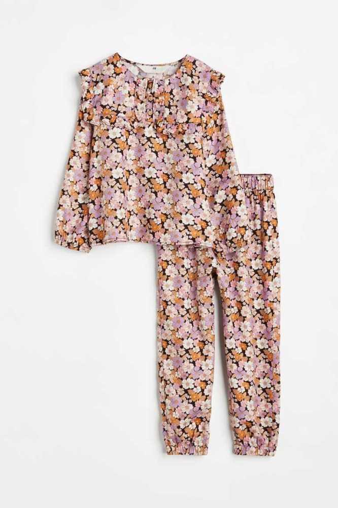 Una sola pieza H&M Patterned 2-piece Niños Morados | 401893OZD