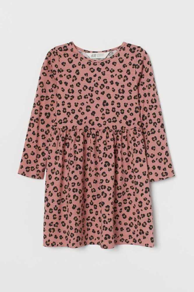 Vestido Corto H&M Algodon Jersey Niños Azules Claro | 128647AWZ