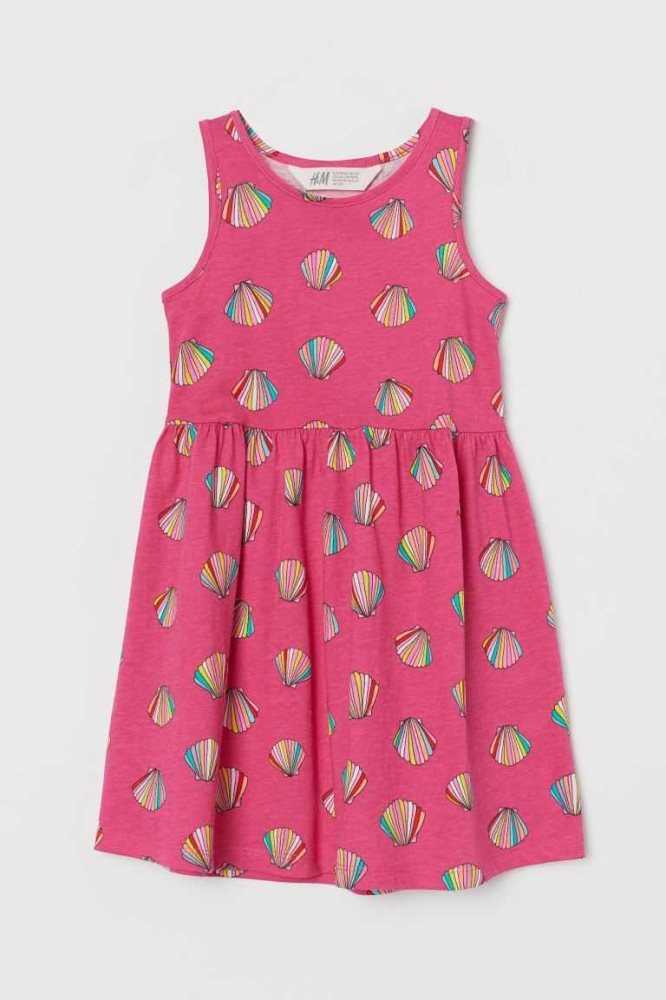 Vestido Corto H&M Patterned Jersey Niños Rosas Claro | 916385BOL