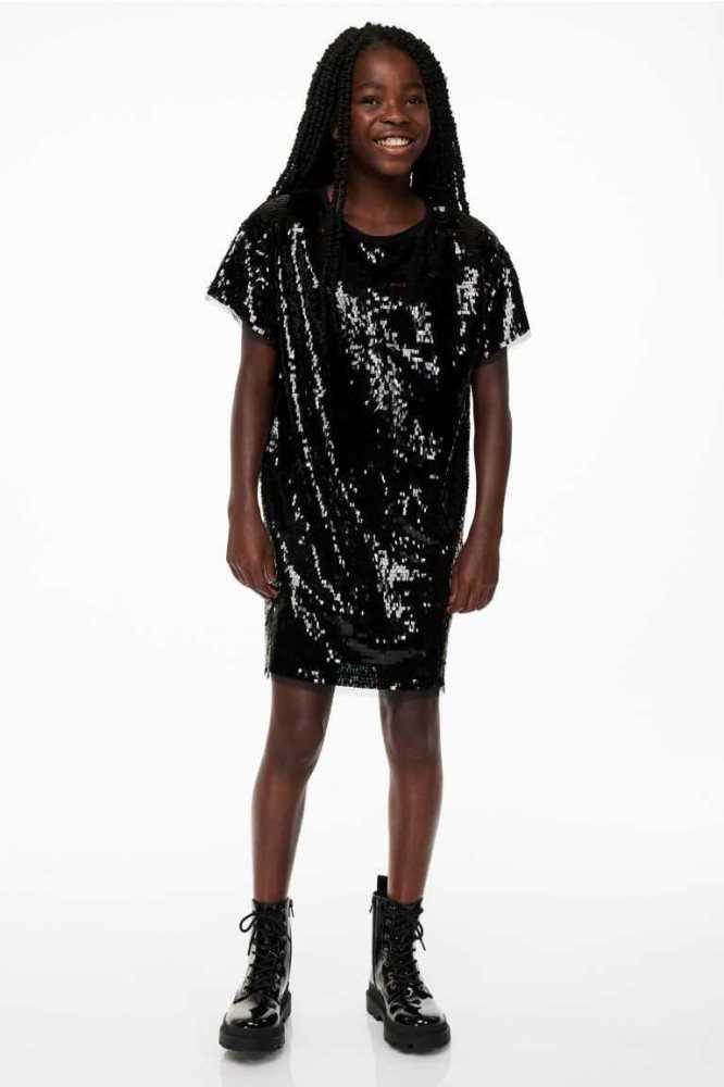 Vestido Corto H&M Shimmering T-shirt Niños Rosas | 418762IFD