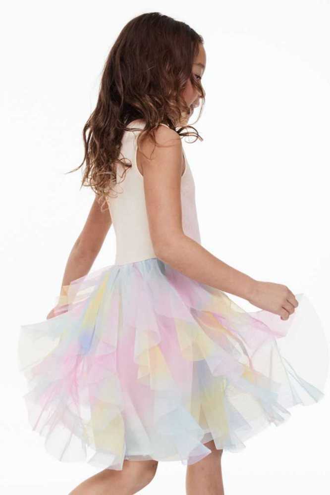 Vestido Corto H&M Tulle-skirt Niños Creme | 152079SLZ