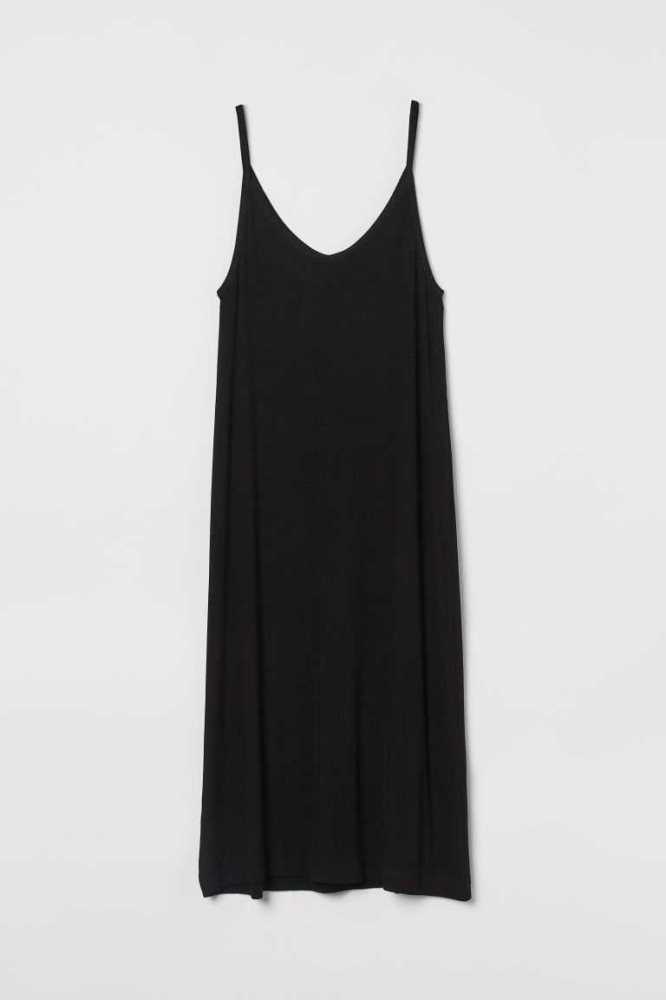 Vestido H&M Acanalado Jersey Mujer Grises Claro Marrom | 182495BPE