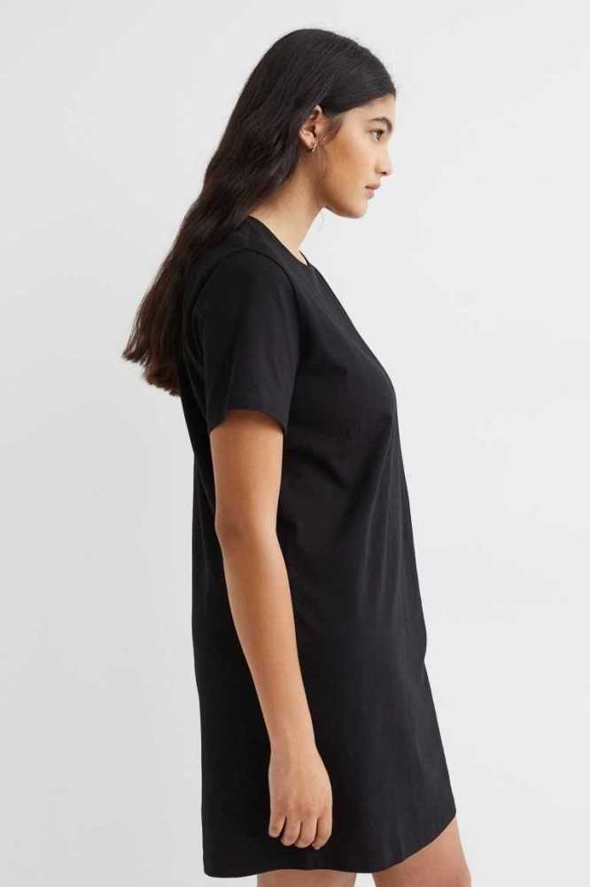 Vestido H&M Algodon T-shirt Mujer Grises Claro Marrom | 182495NMD