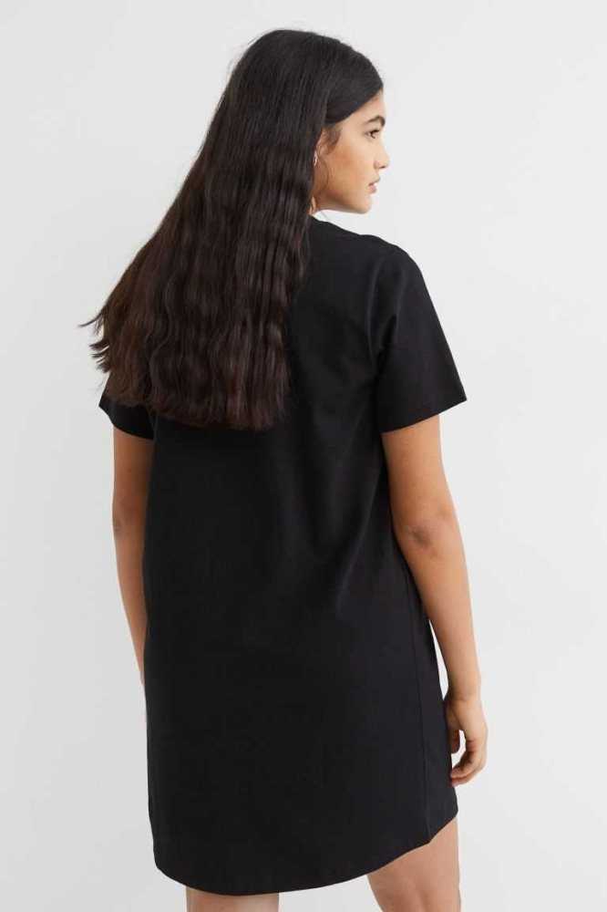 Vestido H&M Algodon T-shirt Mujer Grises Claro Marrom | 182495NMD