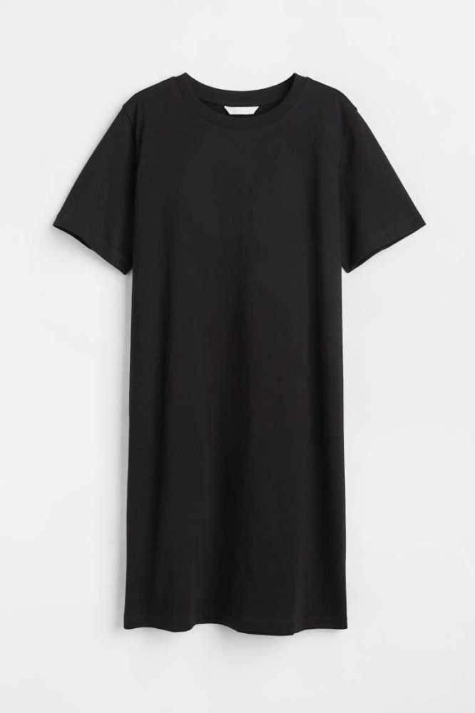 Vestido H&M Algodon T-shirt Mujer Grises Claro Marrom | 182495NMD