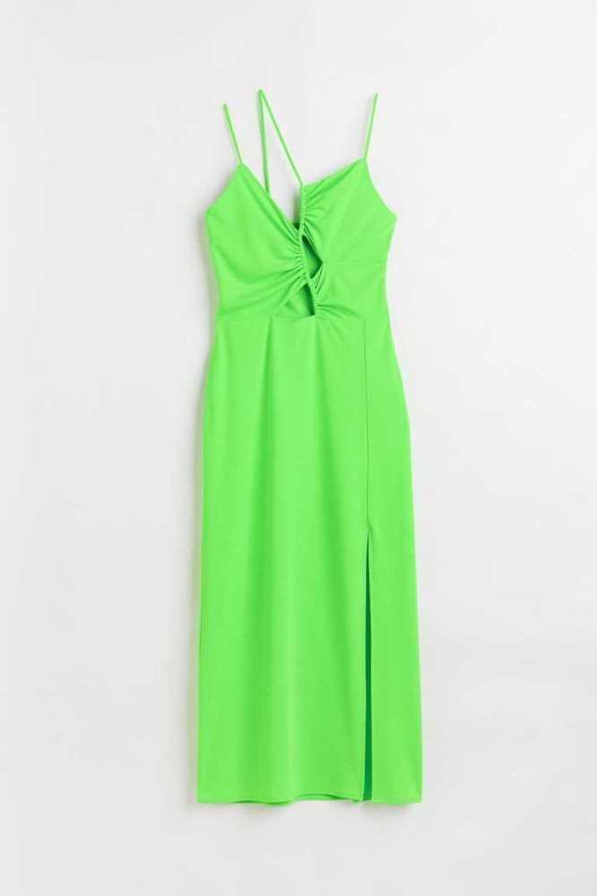 Vestido H&M Asymmetric Cut-out Detail Mujer Verdes Claro | 482760DHQ