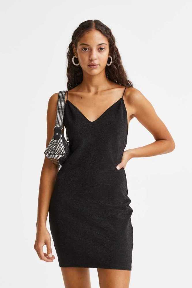 Vestido H&M Backless Mujer Negros | 481095BLD