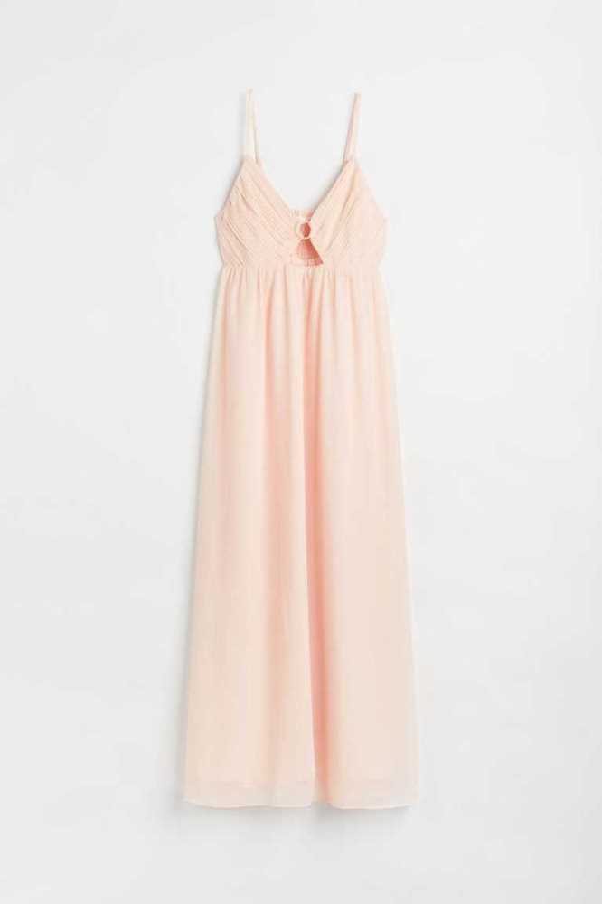 Vestido H&M Chiffon Slip Mujer Rosas | 014923TAR