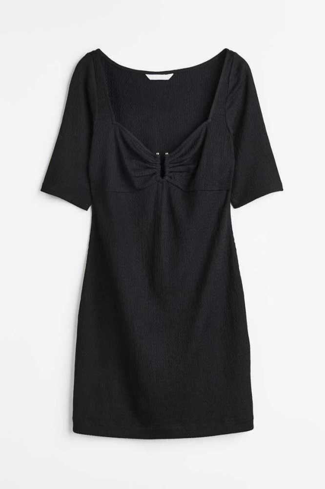 Vestido H&M Crinkled Jersey Mujer Naranjas | 081724AVN