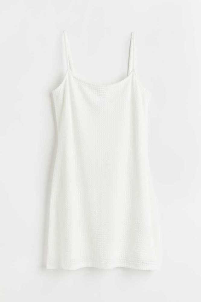 Vestido H&M Crochet-look Jersey Mujer Azules | 148029FNJ