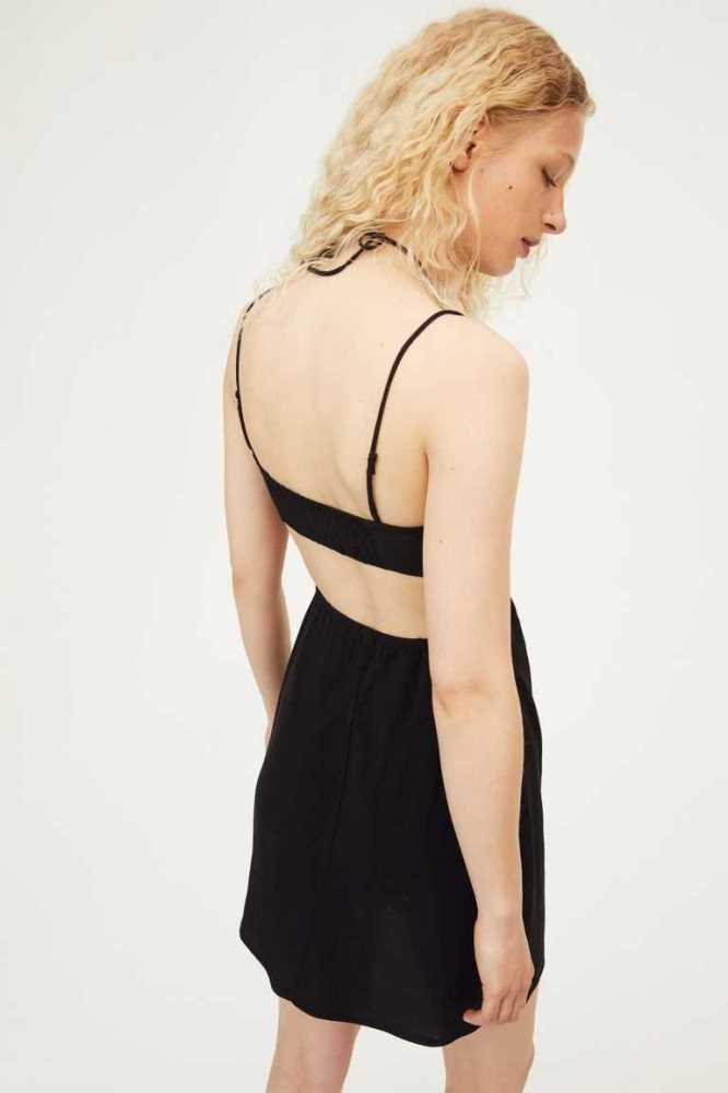 Vestido H&M Cut-out Mujer Negros | 615947NJI