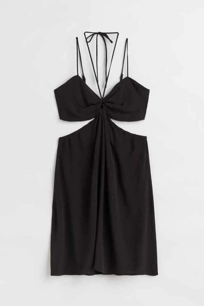 Vestido H&M Cut-out Mujer Negros | 615947NJI