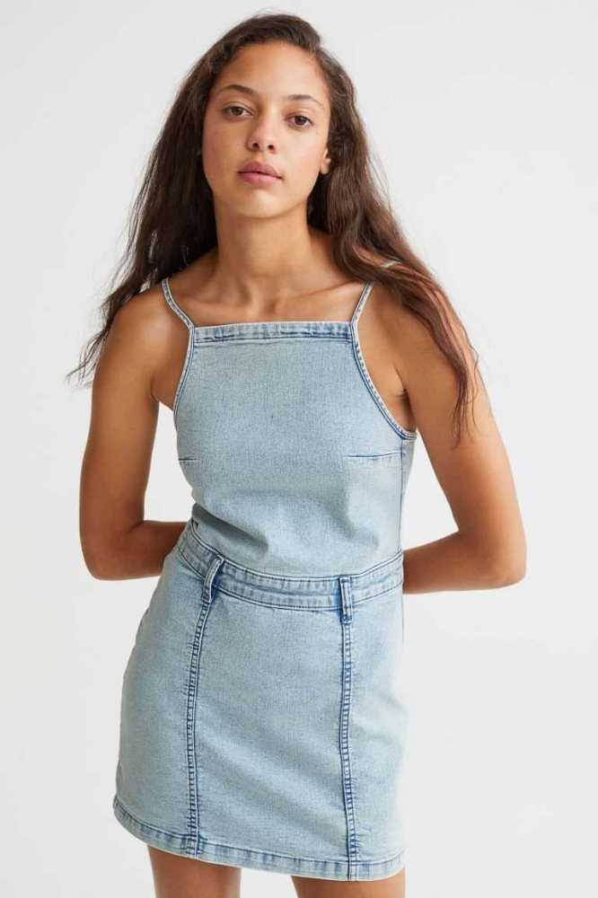 Vestido H&M Denim Bodycon Mujer Azules | 538792ISH