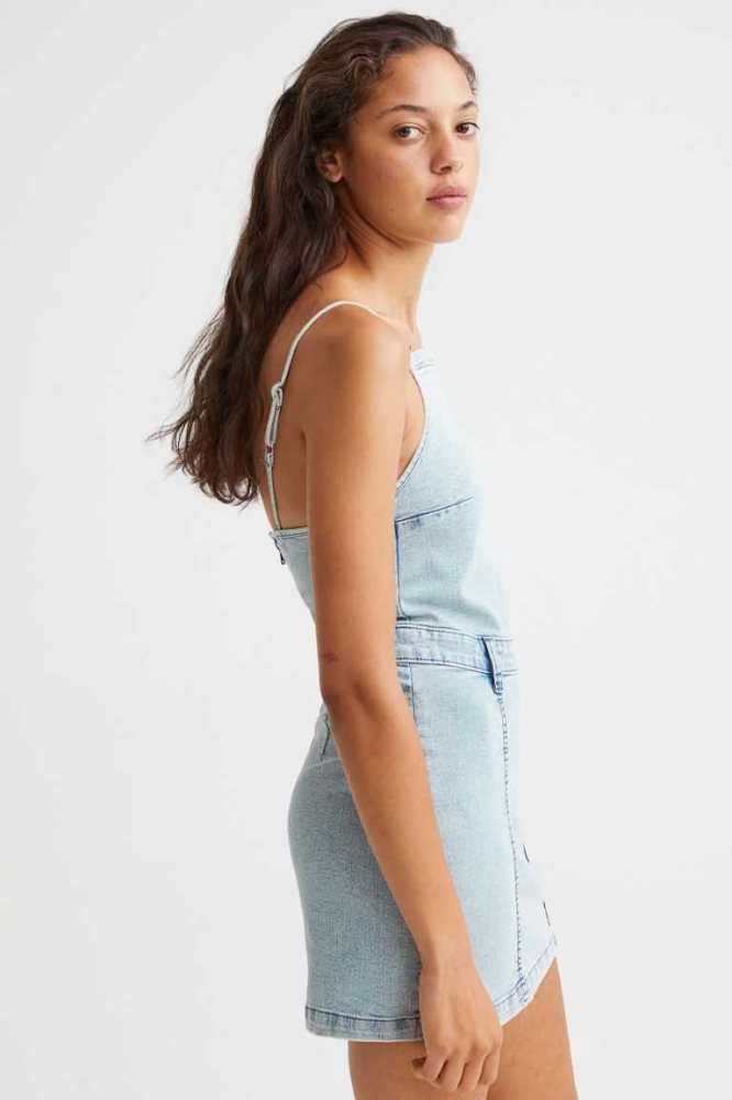 Vestido H&M Denim Bodycon Mujer Azules | 538792ISH